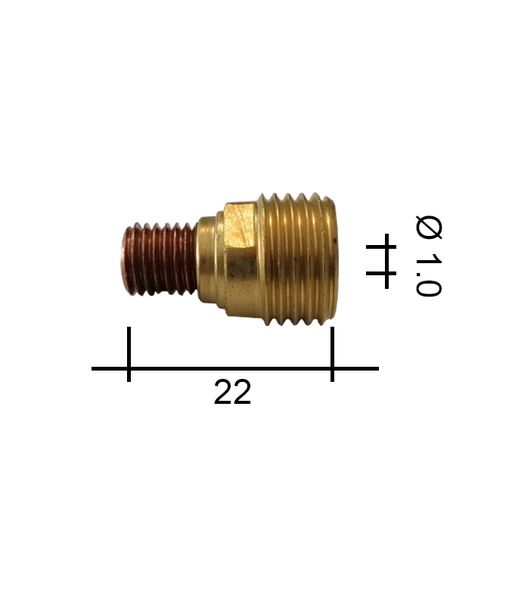 Držiak klieštiny 1,0 22mm /TE0005-10/45V42/701.0301-ZVAR/ TIG/9/20 so sitkom