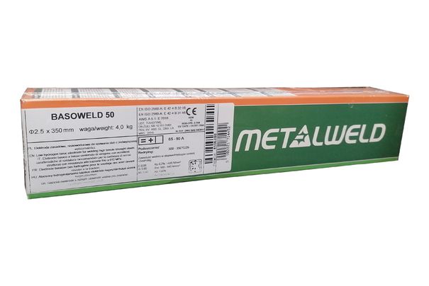 Elektródák Metalweld BASOWELD 50 (EVB50P) 2,5x350mm/4,5kg (208db/csomag)