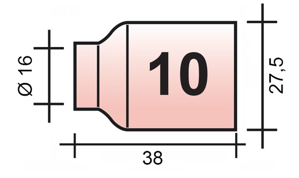 AWI fúvóka Gr. 10 16 mm LORCH a-LTG/i-LTW 4500 (527.4851.0)