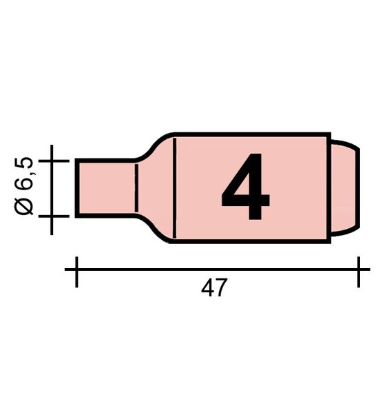 AWI fúvóka Gr. 4 6.5 /TC0002/A/10N50/527.2604.0/701.0107-ZVAR/TIG17/18/26