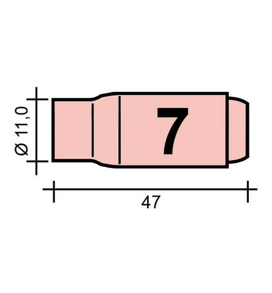 AWI fúvóka Gr. 7 11.2 /TC0005/10N47/527.2607.0/701.0110-ZVAR/TIG17/18/26