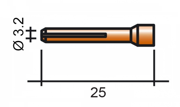 Collet 3,2 25mm /TD0003-32/13N24/701.0253-ZVAR/TIG/9/20