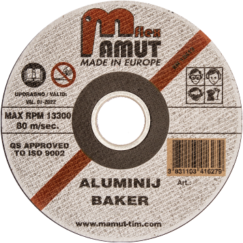 Vágótárcsa MAMUT Profi ALU 125x1,6x22,23mm (875a) alumínium