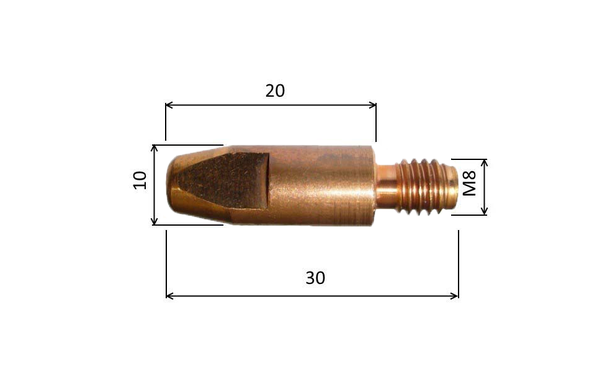 Tipp 1.2 M8x30mm CuCrZr /MD05-82/140.0445-ZVAR/ 5 db egy csomagban.