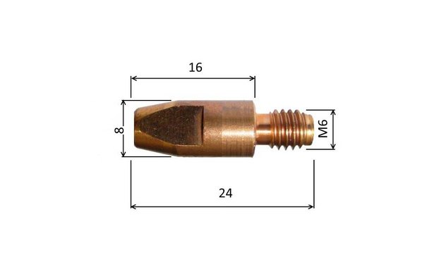 Tipp 1.4 M6x24mm E-Cu Al /140.D104/